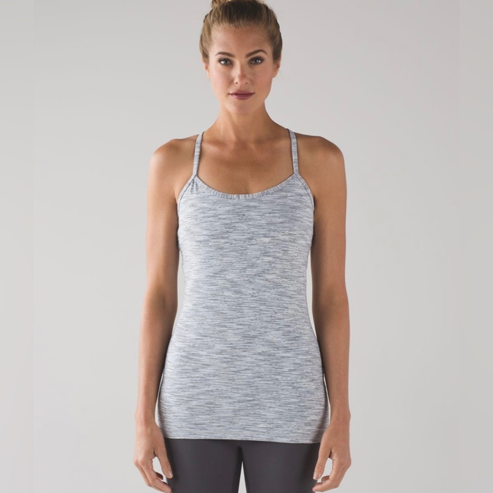 Lululemon Power Y Tank Wee Are From Space Grey White